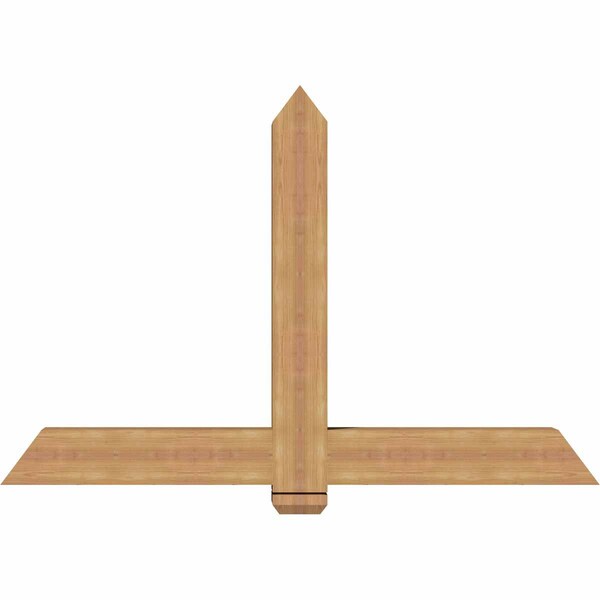 Ekena Millwork Eugene Smooth Timber Gable Bracket, Western Red Cedar, 60"W x 40"H x 5 1/2"D x 5 1/2"F, 16/12 Pitch GBW060X40X0606EUG00SWR - main